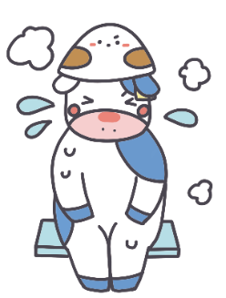 サウナに入る動物のキャラクター